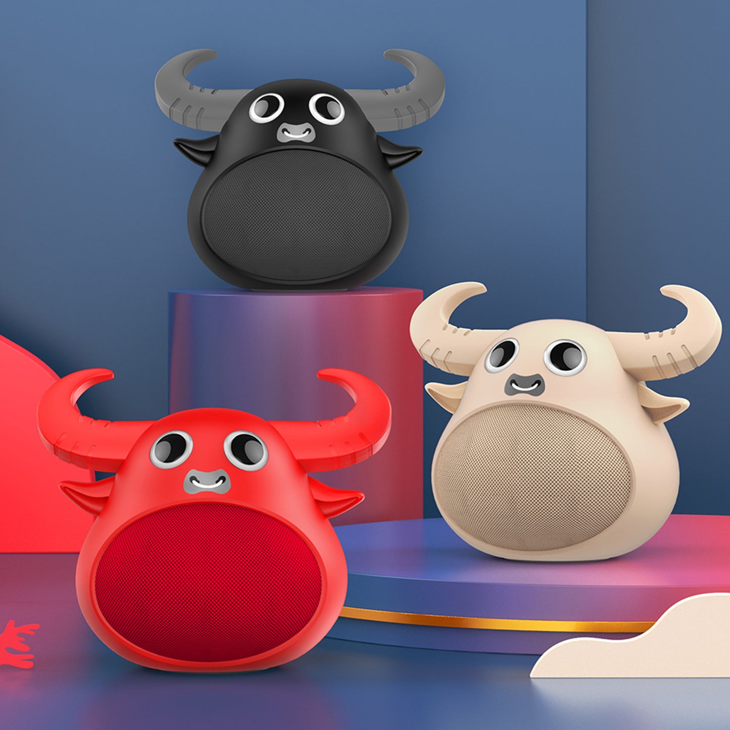 Fitsmart Bluetooth Animal Face Speaker Portable Wireless Stereo Sound Fun