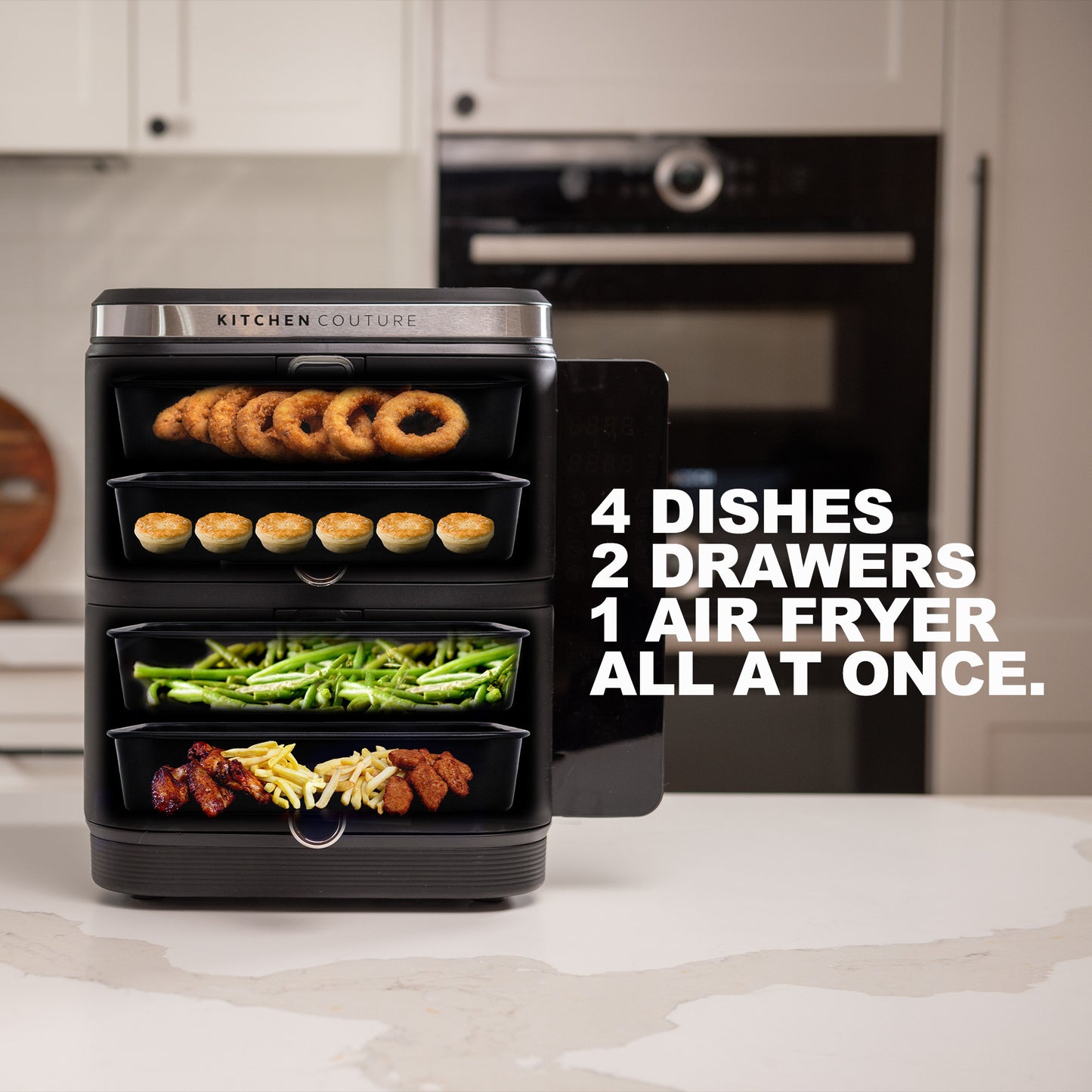 Kitchen Couture 11L Clear View Vertex Dual Draw Air Fryer