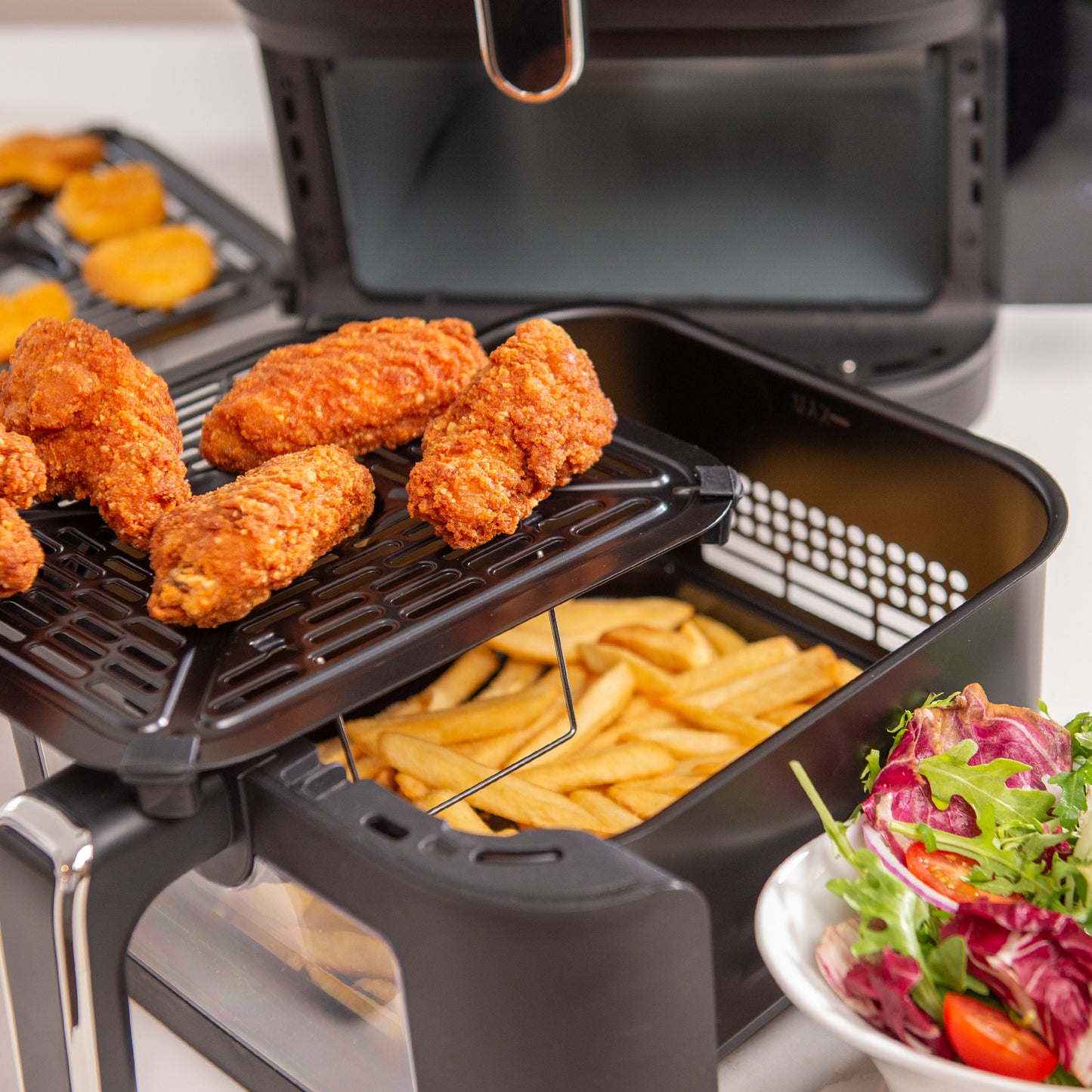 Kitchen Couture 11L Clear View Vertex Dual Draw Air Fryer