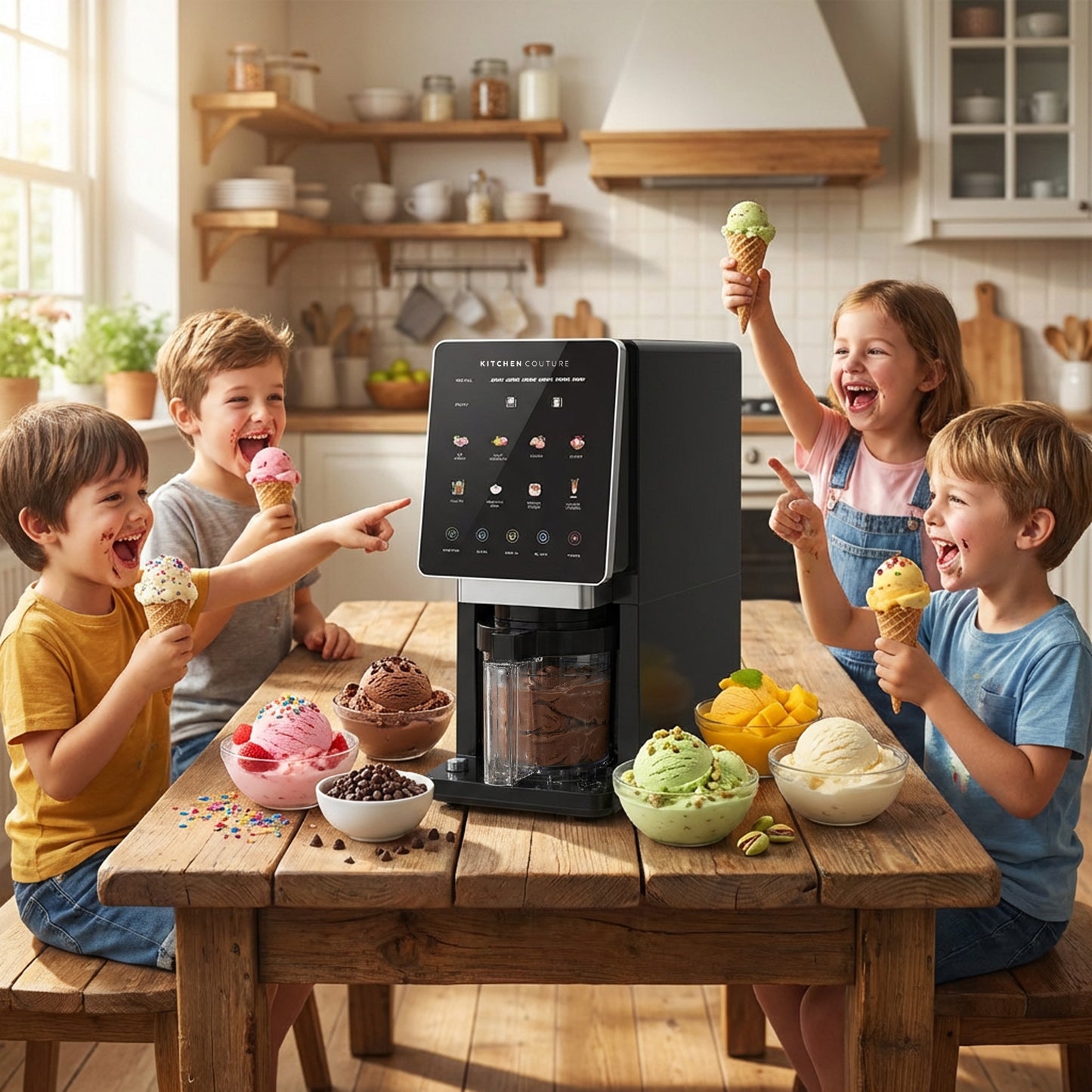 Kitchen Couture Whippi Frozen Dessert Maker with 3 Prep & Store Pots