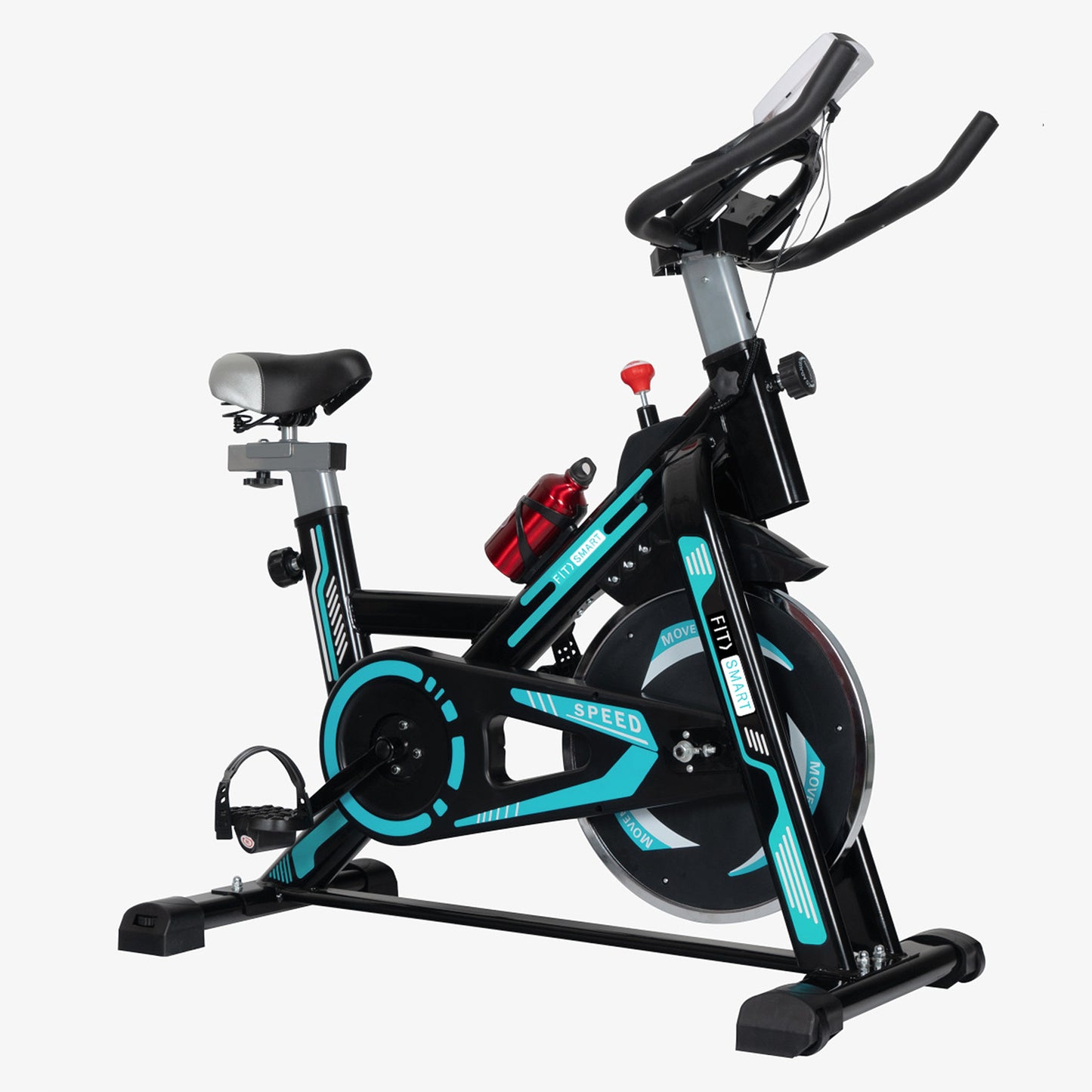 FitSmart Smart Cycle Exercise Bike Spin Bike Stationary Home Gym Fitness Black